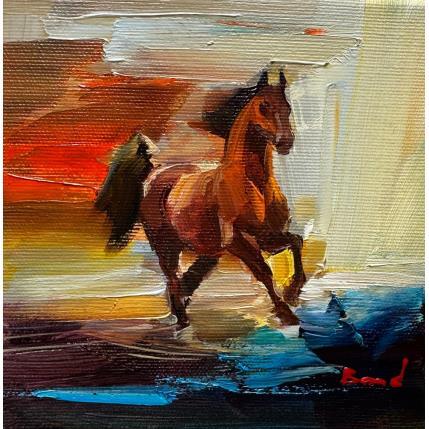 Painting Unrestrained by Bond Tetiana | Painting Figurative Oil Animals, Nature