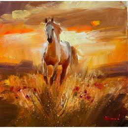 Painting Quiet Harmony of Light and Shadow by Bond Tetiana | Painting Figurative Oil Animals