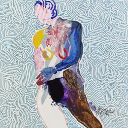 Painting The Hip by Cressanne | Painting Figurative Acrylic, Ink Nude