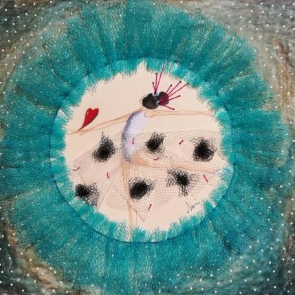 Painting Il passo turchese by Nai | Painting Surrealism Acrylic, Gluing Life style, Music, Society