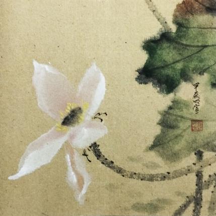 Peinture Lotus par Du Mingxuan | Tableau Figuratif Aquarelle, Encre Nature