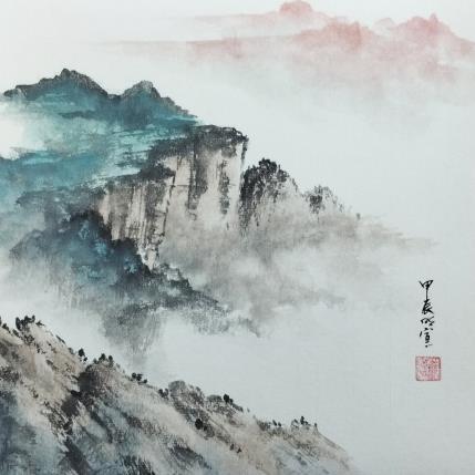 Peinture Mountains par Du Mingxuan | Tableau Figuratif Aquarelle, Encre Nature, Paysages