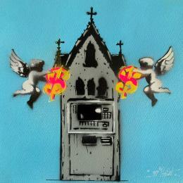 Painting Il santo ATM by MR.P0pArT | Painting Pop-art Acrylic, Posca Pop icons