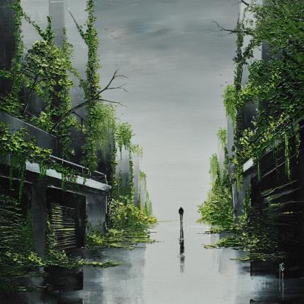 Peinture A la frontière du monde par Galloro Maurizio | Tableau Figuratif Huile Urbain