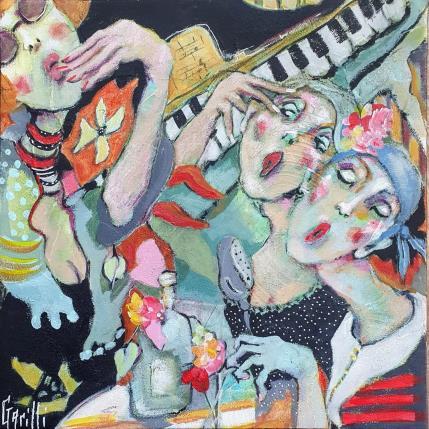 Peinture So pretty singers  par Garilli Nicole | Tableau Figuratif Acrylique, Poudre de marbre Scènes de vie