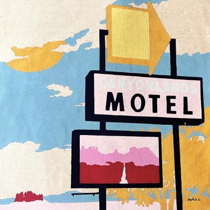 Peinture Arizona motel par Sophie L. | Tableau Figuratif Acrylique Paysages