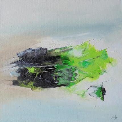 Peinture AU GRE DU VERT par Han | Tableau Abstrait Acrylique, Collage Nature