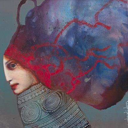 Peinture Mme Hubble à 35degrès par Doudoudidon | Tableau Art Singulier Acrylique Portraits