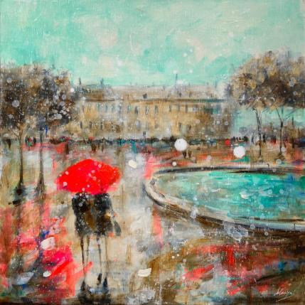 Peinture Dans le parc par Solveiga | Tableau  Acrylique