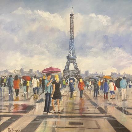 Gemälde Le Trocadéro von Lallemand Yves | Gemälde Figurativ Acryl Urban