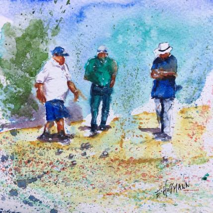 Peinture Nice Rencontre décisive par Hoffmann Elisabeth | Tableau Figuratif Aquarelle Scènes de vie, Urbain