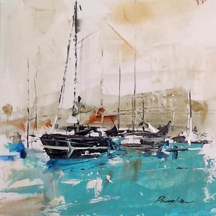 Peinture la rade par Poumelin Richard | Tableau Figuratif Acrylique, Huile Marine
