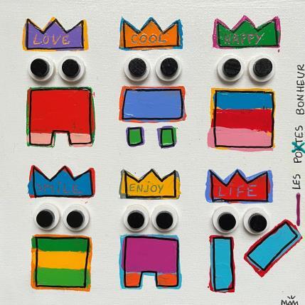 Peinture LES POTES par Mam | Tableau Pop-art Acrylique Icones Pop, Minimaliste, Société