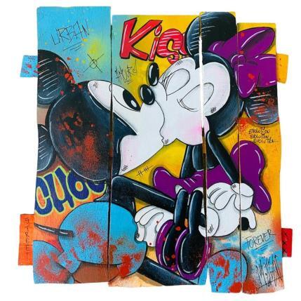 Peinture Amour par Molla Nathalie  | Tableau Pop-art Acrylique, Bois, Posca Icones Pop