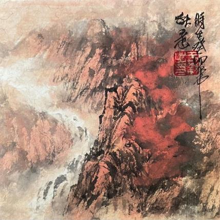 Painting Autumn feeling by Yu Huan Huan | Painting Figurative Ink Landscapes