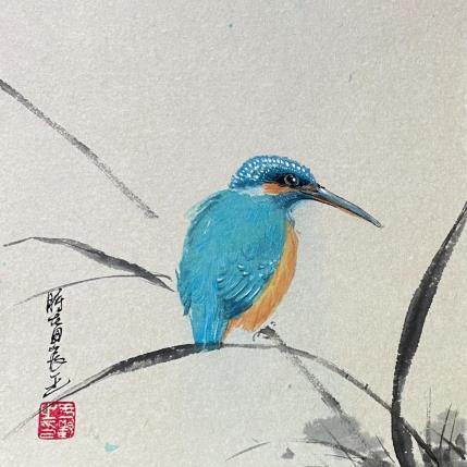 Painting King fisher   by Yu Huan Huan | Painting Figurative Ink Animals, Pop icons