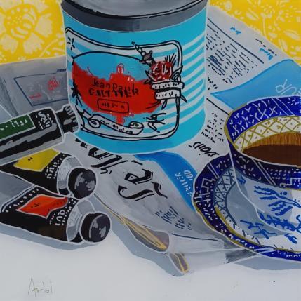 Peinture Jean Paul aimait Libération par Auriol Philippe | Tableau Figuratif Acrylique, Plexiglas, Posca Natures mortes