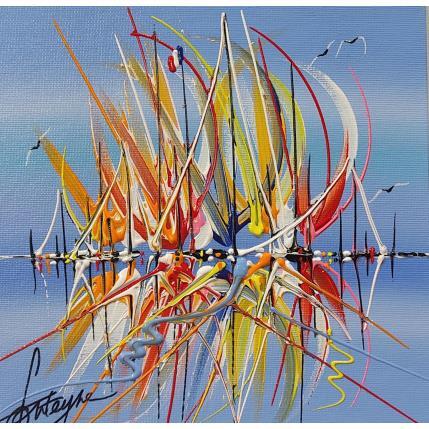Peinture Pulsion de couleurs en mer par Fonteyne David | Tableau Figuratif Acrylique
