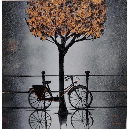 Peinture Je t'attends par Rey Julien | Tableau Figuratif Feuille d'or