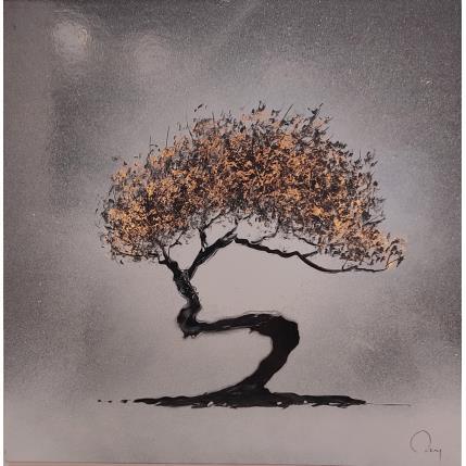 Peinture Olivier en hiver par Rey Julien | Tableau Figuratif Feuille d'or