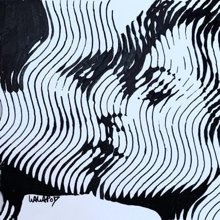 Peinture Mini baiser noir et blanc  par Wawapod | Tableau Pop-art Acrylique, Posca Icones Pop