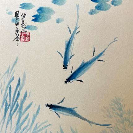 Peinture Fish par Yu Huan Huan | Tableau Figuratif Encre Animaux, Nature