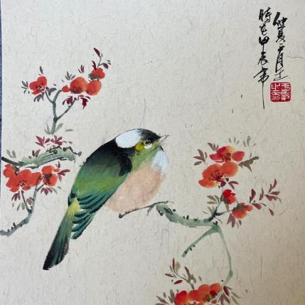 Peinture Little bird  par Yu Huan Huan | Tableau Figuratif Encre Animaux, Nature