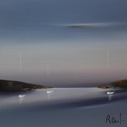 Peinture Emotions marines 64 par Roussel Marie-Ange et Fanny | Tableau Figuratif Huile Marine, Minimaliste