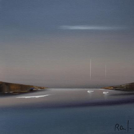 Gemälde Plénitude 64 von Roussel Marie-Ange et Fanny | Gemälde Figurativ Öl Marine, Minimalistisch