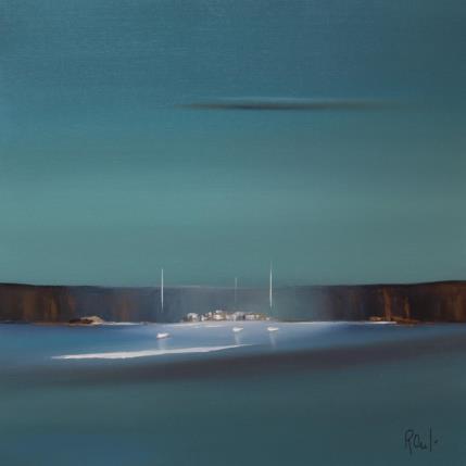 Peinture Evasion marine 64 par Roussel Marie-Ange et Fanny | Tableau Figuratif Huile Marine, Minimaliste