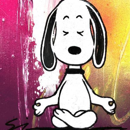 Peinture SNOOPY MIND SET par Mestres Sergi | Tableau Pop-art Acrylique, Graffiti Icones Pop