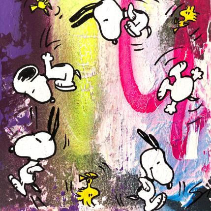 Peinture SNOOPY JUMP par Mestres Sergi | Tableau Pop-art Acrylique, Graffiti Icones Pop