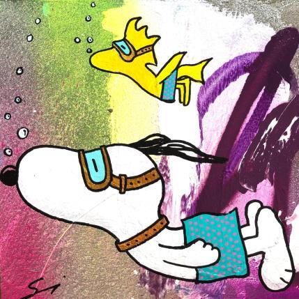 Peinture DIVE INTO ANOTHER WORLD par Mestres Sergi | Tableau Pop-art Acrylique, Graffiti Icones Pop