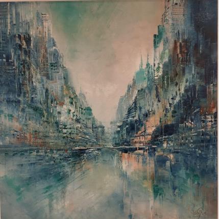 Painting Emerveillement bleu by Levesque Emmanuelle | Painting  Oil