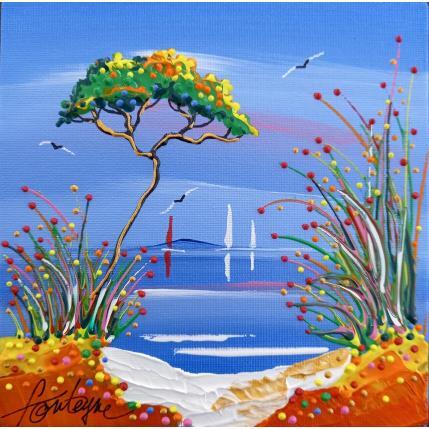 Painting Toi et la mer by Fonteyne David | Painting Figurative Acrylic Landscapes