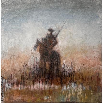 Peinture Don quichote par Rocco Sophie | Tableau Art Singulier Acrylique, Collage, Sable