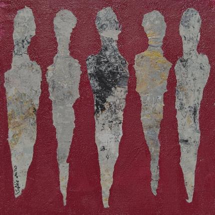 Peinture Braise et cendre par Rocco Sophie | Tableau Art Singulier Acrylique, Collage, Sable