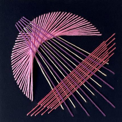 Peinture Filichroma 62 par Pinsard Marine | Tableau Abstrait Textile Minimaliste