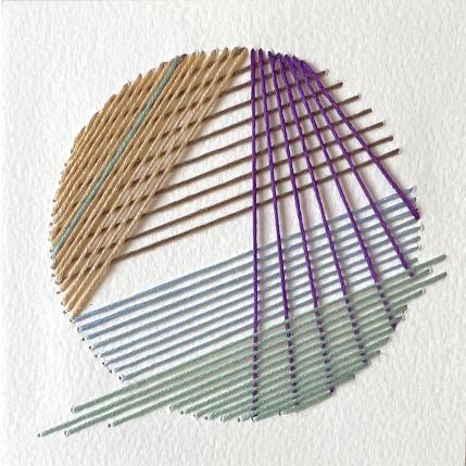 Peinture Filichroma 66 par Pinsard Marine | Tableau Abstrait Textile Minimaliste