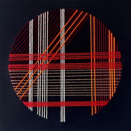 Peinture Filichroma 70 par Pinsard Marine | Tableau Abstrait Textile Minimaliste