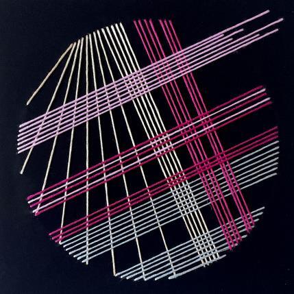 Peinture Filichroma 71 par Pinsard Marine | Tableau Abstrait Textile Minimaliste