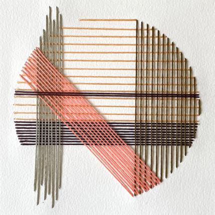 Peinture Filichroma 72 par Pinsard Marine | Tableau Abstrait Textile Minimaliste