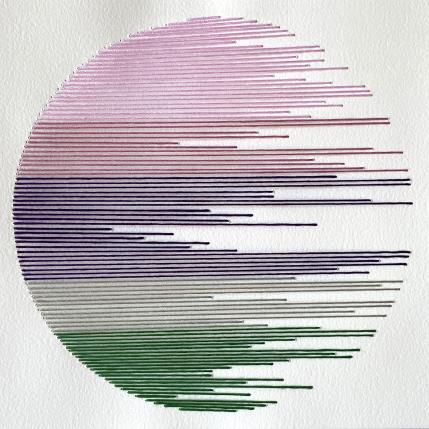 Peinture Filichroma 78 par Pinsard Marine | Tableau Abstrait Textile Minimaliste