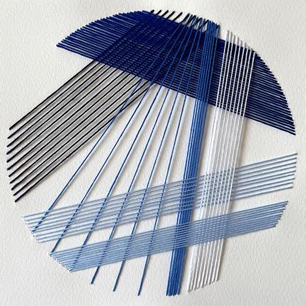 Peinture Filichroma 79 par Pinsard Marine | Tableau Abstrait Textile Minimaliste