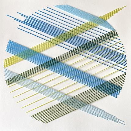 Peinture Filichroma 80 par Pinsard Marine | Tableau Abstrait Textile Minimaliste