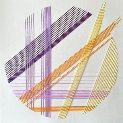 Peinture Filichroma 81 par Pinsard Marine | Tableau Abstrait Textile Minimaliste