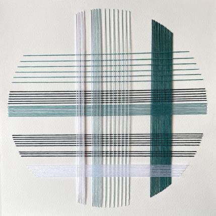 Peinture Filichroma 83 par Pinsard Marine | Tableau Abstrait Textile Minimaliste