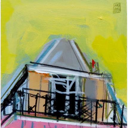 Peinture La pluie est arrivée juste avant l'aube par Anicet Olivier | Tableau Figuratif Acrylique, Pastel Architecture, Urbain