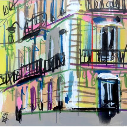 Peinture Le jour se trouve au dernier par Anicet Olivier | Tableau Figuratif Acrylique, Pastel Architecture, Urbain