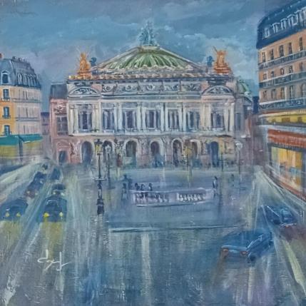 Peinture Soirée à l'opéra Garnier à Paris  par Degabriel Véronique | Tableau Réalisme Huile Paysages, Scènes de vie, Urbain